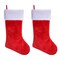 Haute Decor HangRight� Adjustable Classic Christmas Stocking 2-Pack - Adjustable Loop so Stockings Hang Straight from Mantel - Traditional Red and White